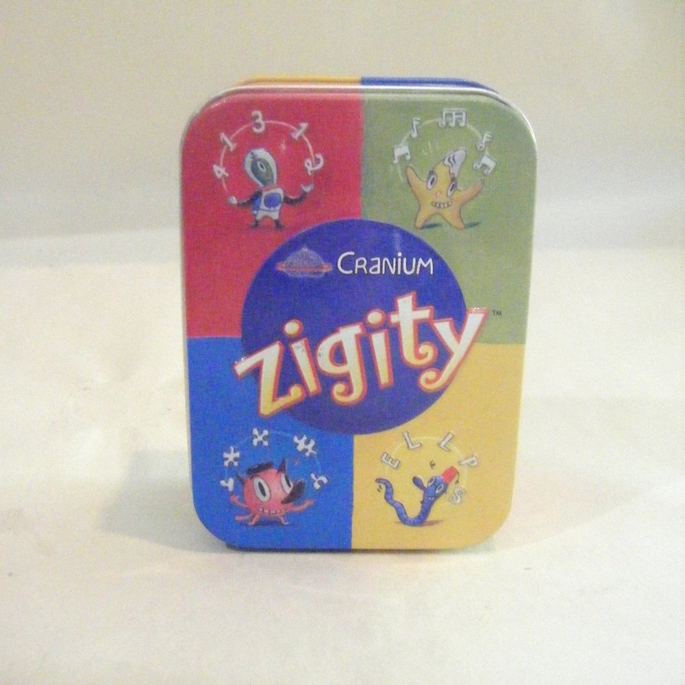 Cranium Zigity Card Game in Collectible Tin Case